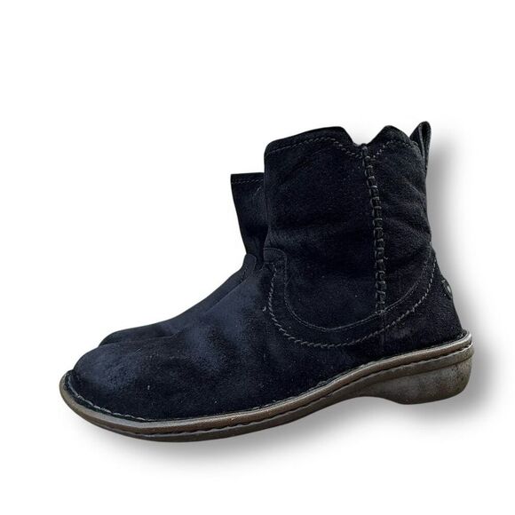 UGG Neevah Shearling Lined Short Ankle Women's Black Suede Size 8 Winter Casual - Picture 13 of 14